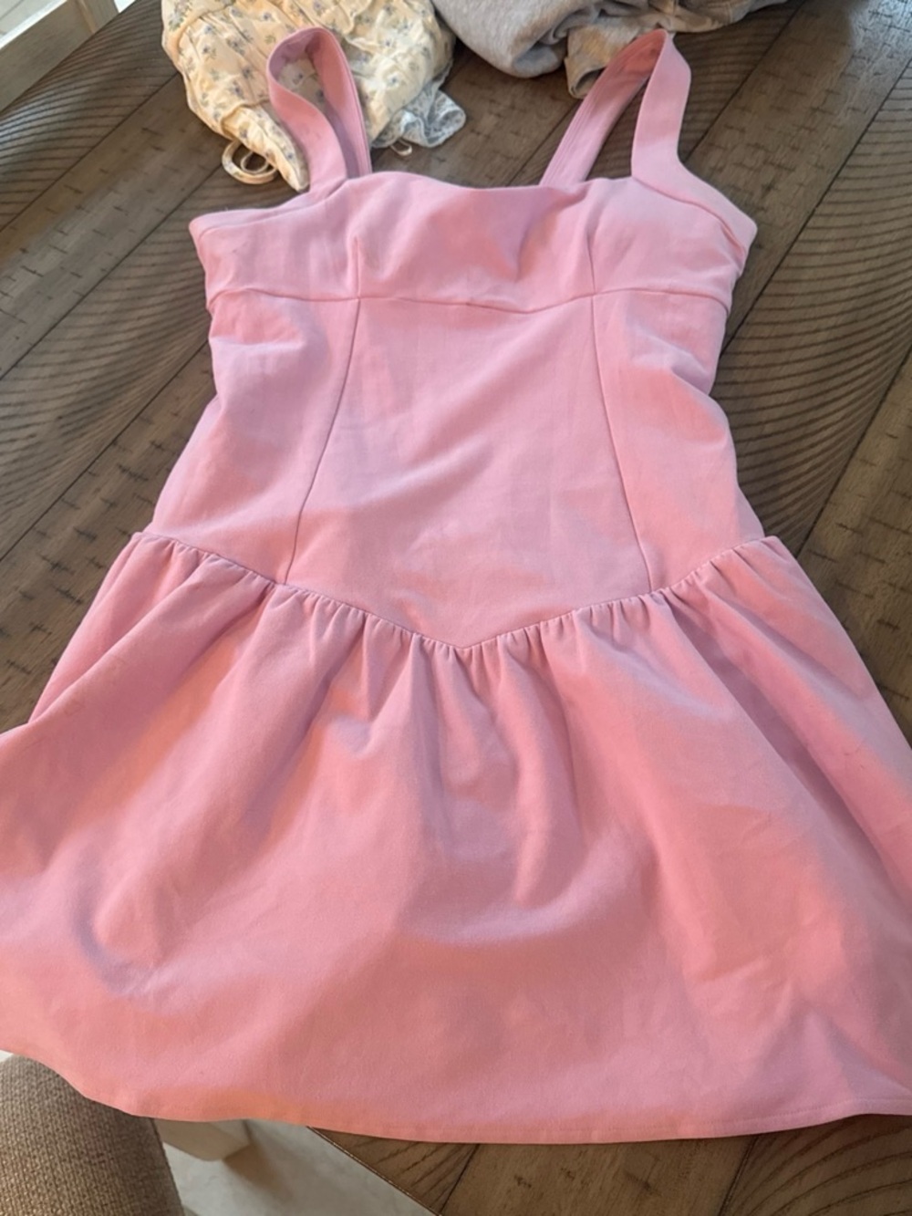 ALO Yoga Pink Sleeveless Fit-and-Flare Dress